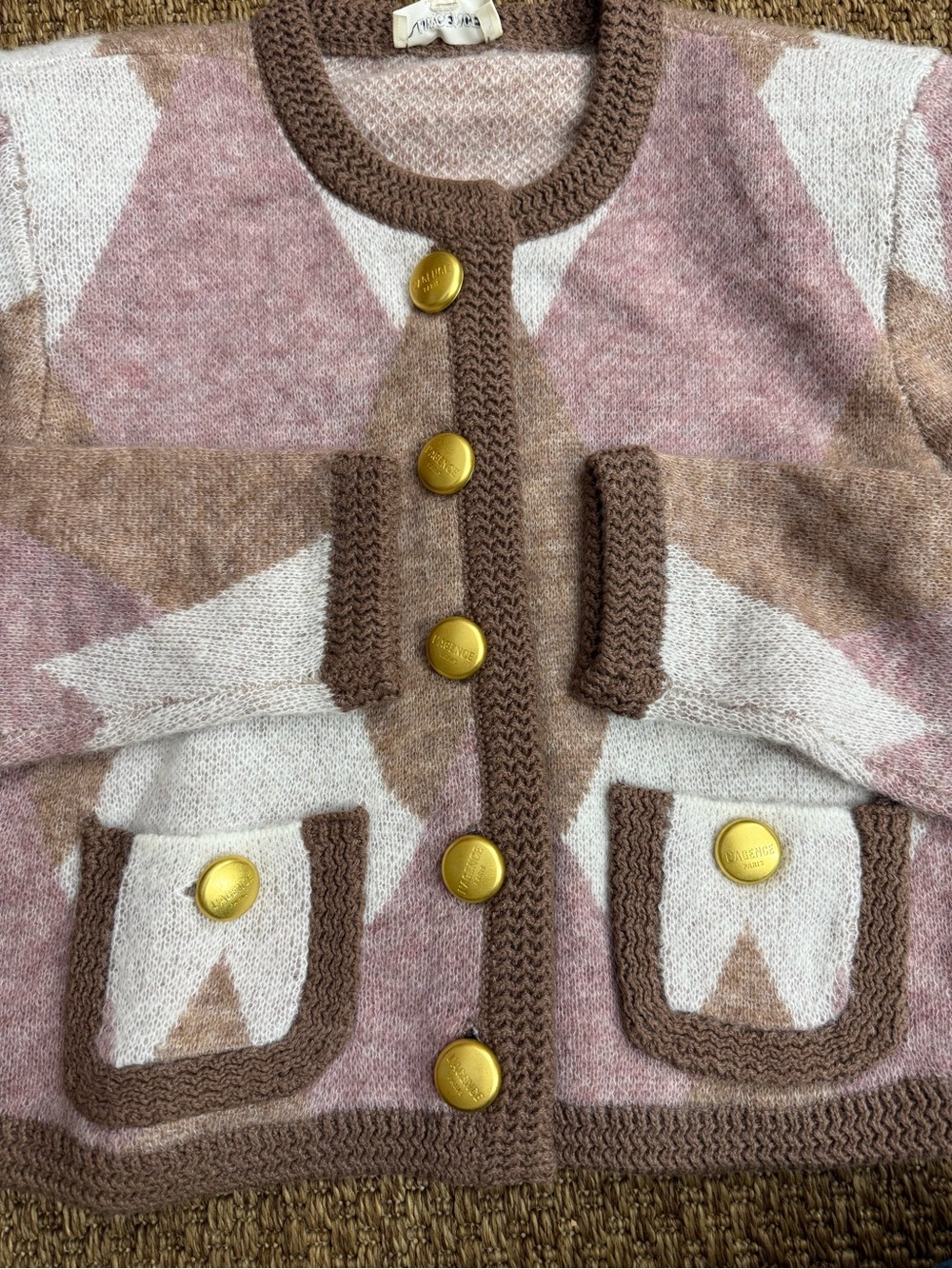 L'AGENCE 
Siobhan Fuzzy Argyle Cardigan - Picture 11 of 16